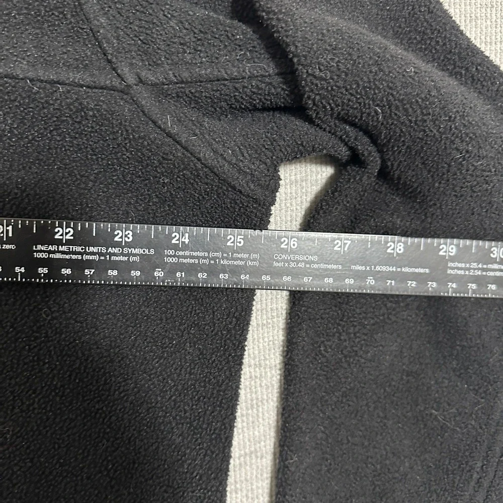 The North Face Full Zip Fleece Jacket Raglan Sleeve Mock Neck Black Mens Size XL